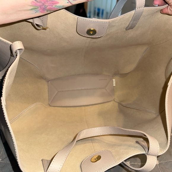 AUTHENTIC Polène Cyme Leather Bag - Taupe w/box, dust bag - Picture 12 of 13